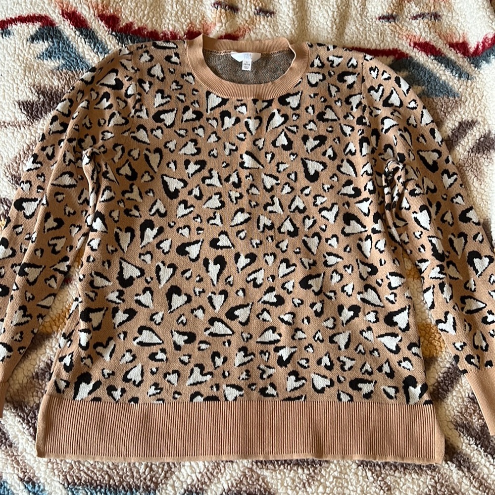 NWT 2 Leopard Sweaters / Time and Tru Brand